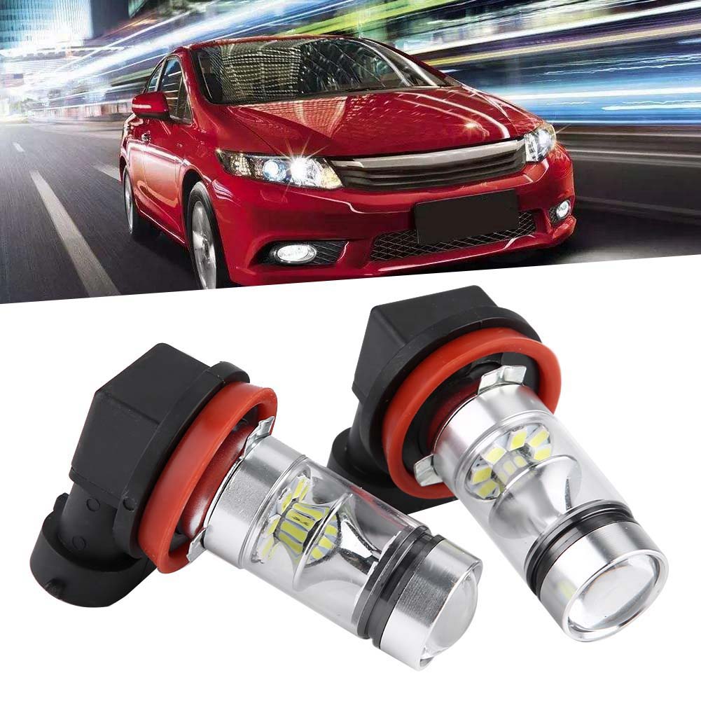 2er-pack H8 H9 H11 6000k Superhellweiße 100w Led-lampen Für Nebelscheinwerfer Und Fernlicht