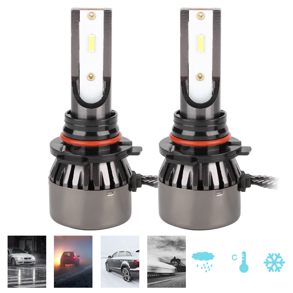 2 X 60w 9005 H10 Hb3 Led-autolampen, Kaltweiß, Fernlicht, Integrierte Fernlichtlampe, Leistungsstarke Beleuchtung