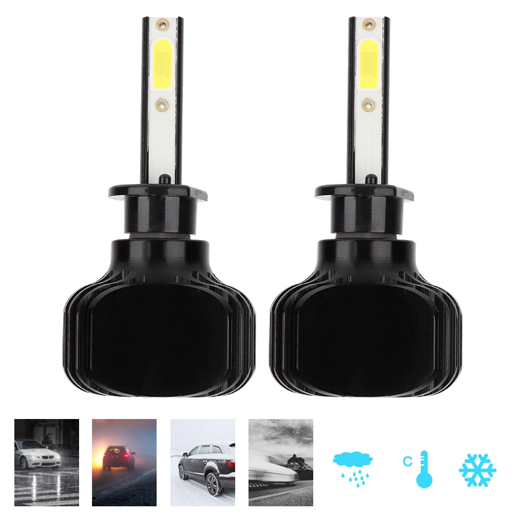 2er-pack H1 60w Kaltweiße Led-lampen, Lüfterlose Autoscheinwerfer, L5 Nebelscheinwerfer