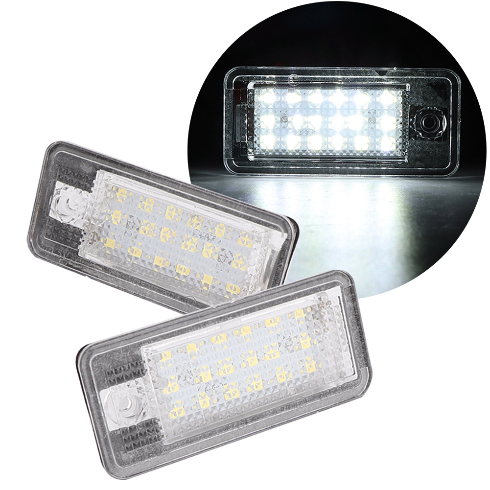 2 Led-kennzeichenleuchten Für Audi, Weiße Rückleuchten, Kennzeichenbeleuchtung, Langlebige Glühbirnen, Wasserdicht, Einfacher Austausch, Kompatibel Mit Audi-modellen.
