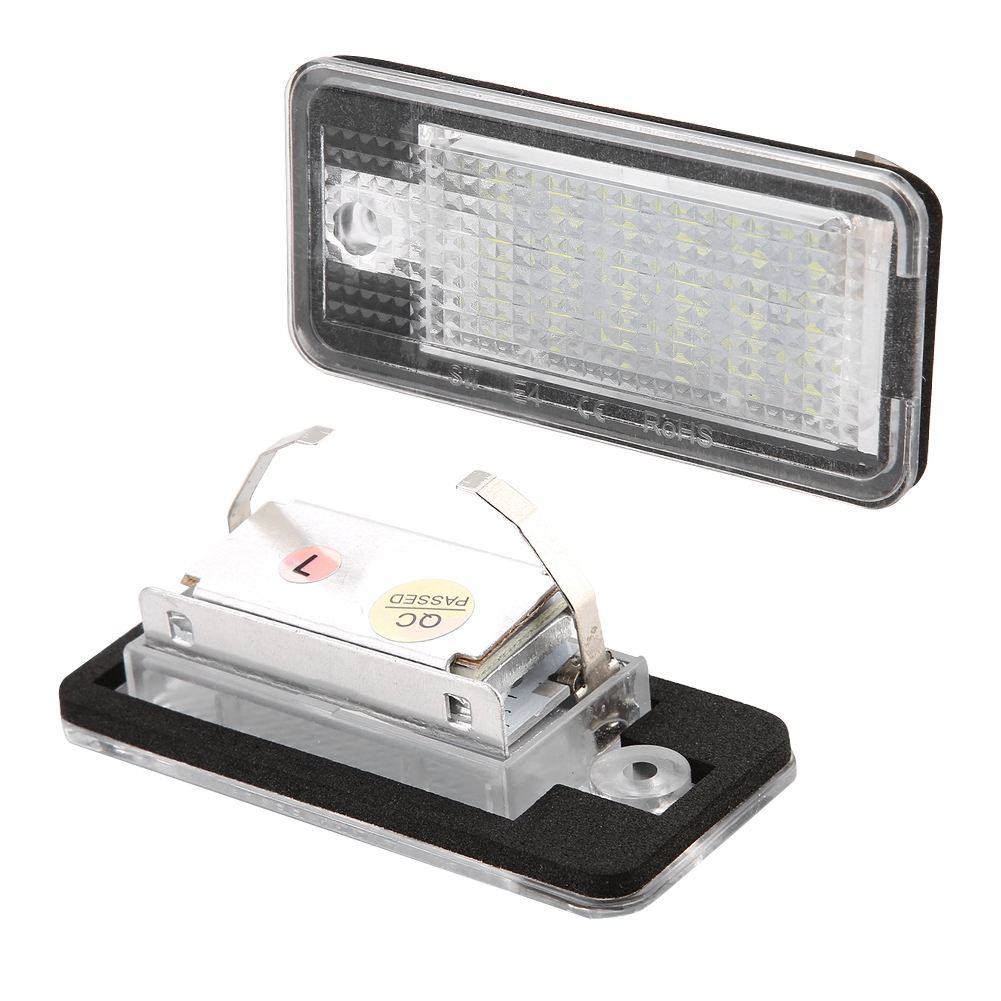 Led-kennzeichenbeleuchtung Mit 2 X 3w 12v Cob-lampen Für Audi A3, Weißes Mineralglas, Kfz-beleuchtungsset