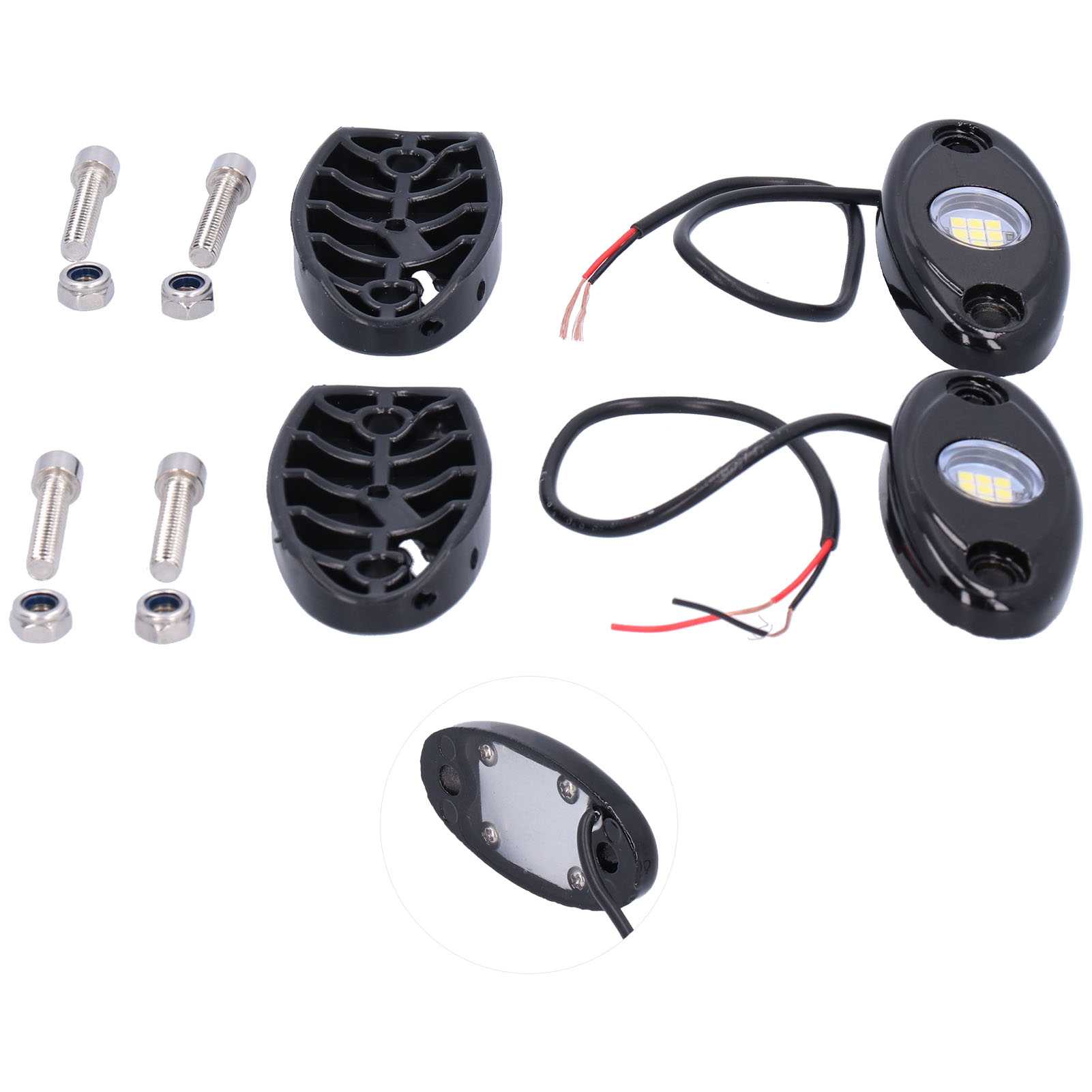 Set Mit 2 Weißen Led-unterbodenleuchten, 9 Leds, Ip68 Wasserdicht, Universell Einsetzbar Für Pkw, Pickup, Geländewagen, Utv, Atv Und Offroad-fahrzeuge