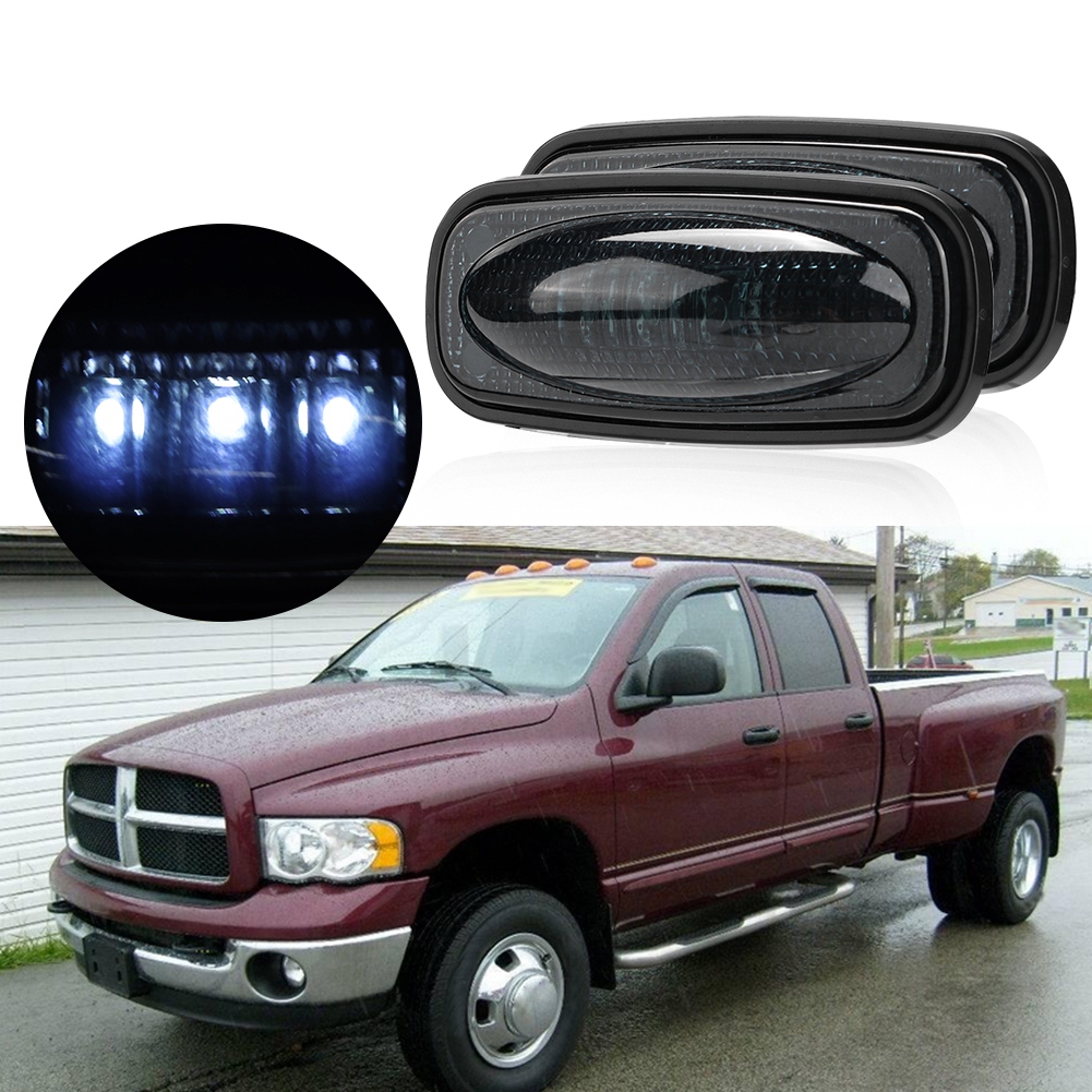 3 Led-seitenmarkierungsleuchten Für Dodge Ram 3500 Truck 2003-2009, Weiße Blinker, 2er-set, Wasserdicht Und Langlebig.