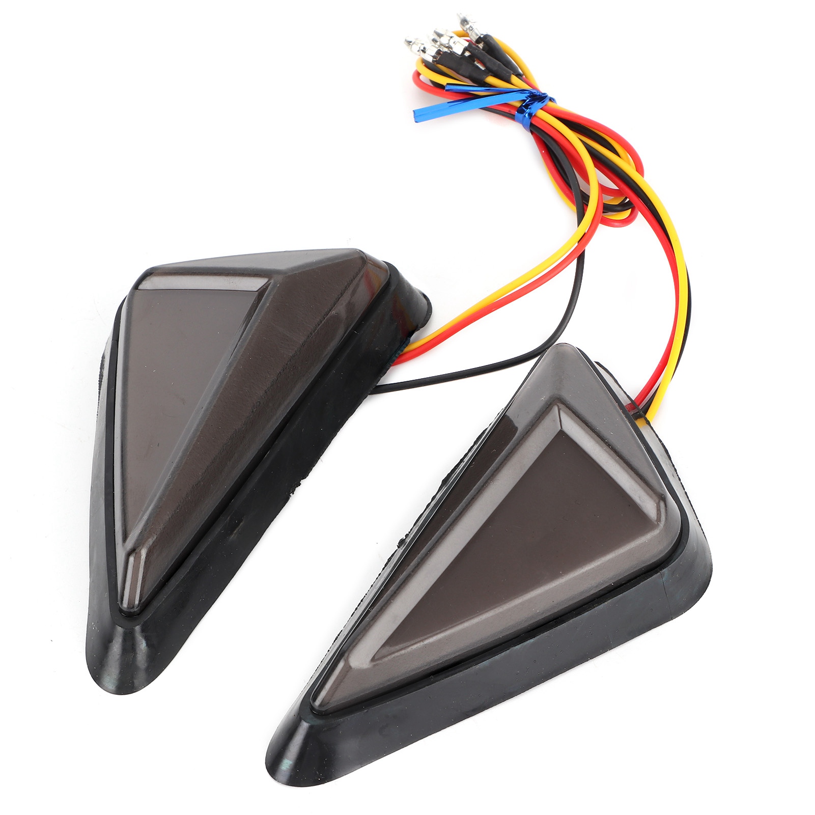 Universelle Motorradblinker, 2 Stück, Led-l-förmige Dreiecksblinker, Weiß/gelb