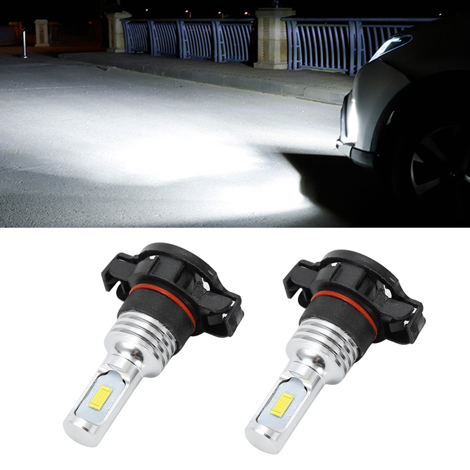 2er-pack 80w 6000k Kaltweiße Led-lampen Für H16/5202 Scheinwerfer - Nebelscheinwerfer Und Fernscheinwerfer, Autolampen-set