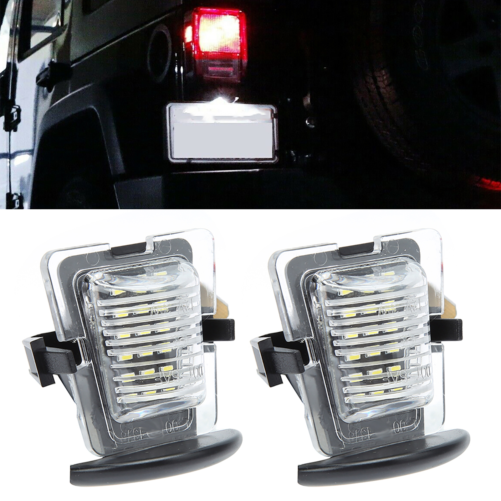 Led-kennzeichenleuchten Für Jeep Wrangler Jk (2007–2018), Kaltweißes 12-v-licht, Wasserdichte Rückleuchten, Direkter Austauschsatz
