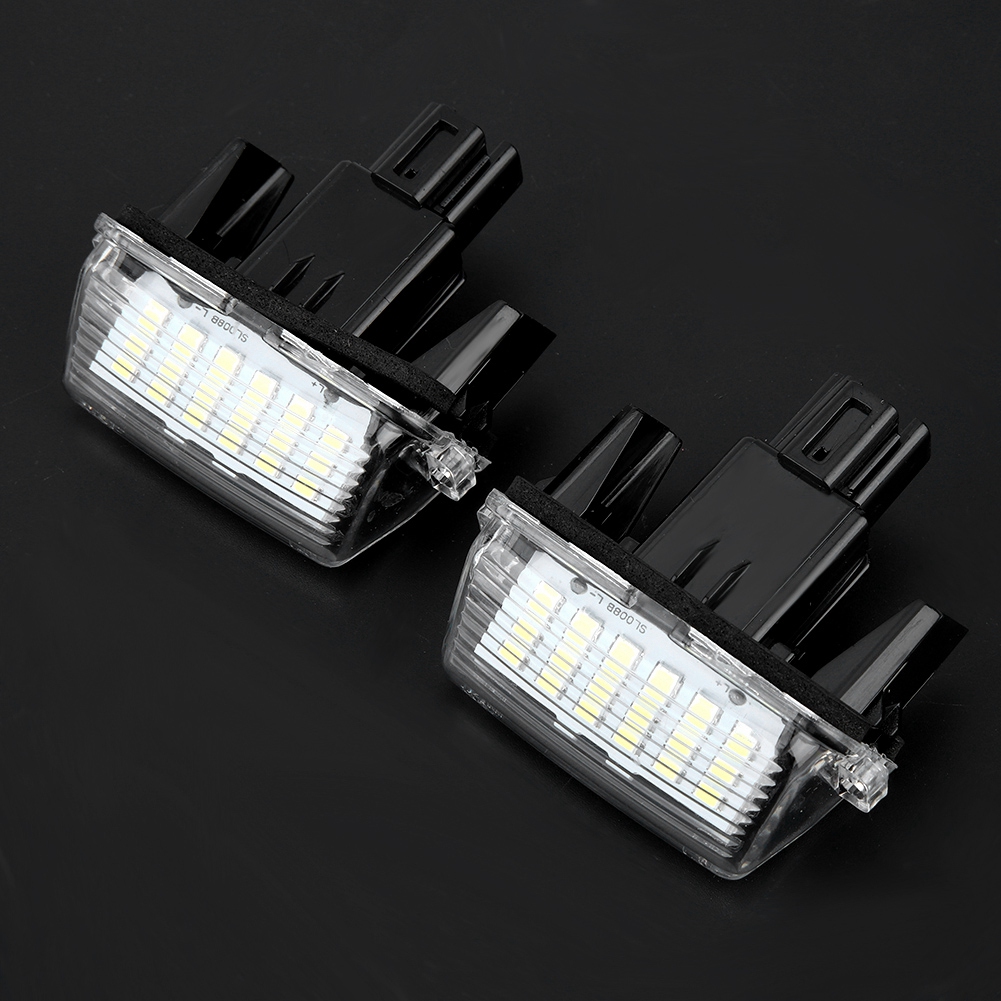 2 Led-kennzeichenleuchten Mit 18 Kaltweißen Leds Für Toyota, Universelle Kennzeichenbeleuchtung, Langlebige Glühbirne