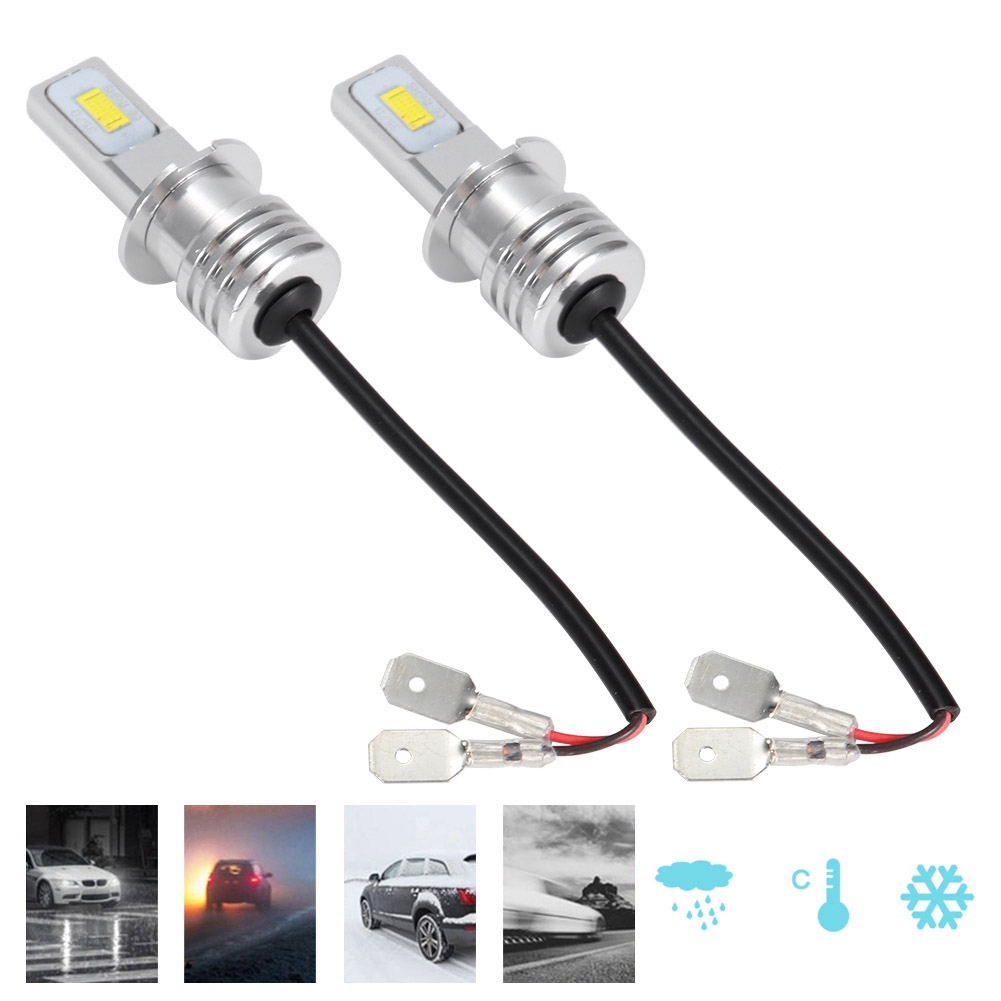 2 Stück H3 80w 8000k 12-24v Universal-zubehör Weiße Led-nebelscheinwerferbirne Mit Dekodierung