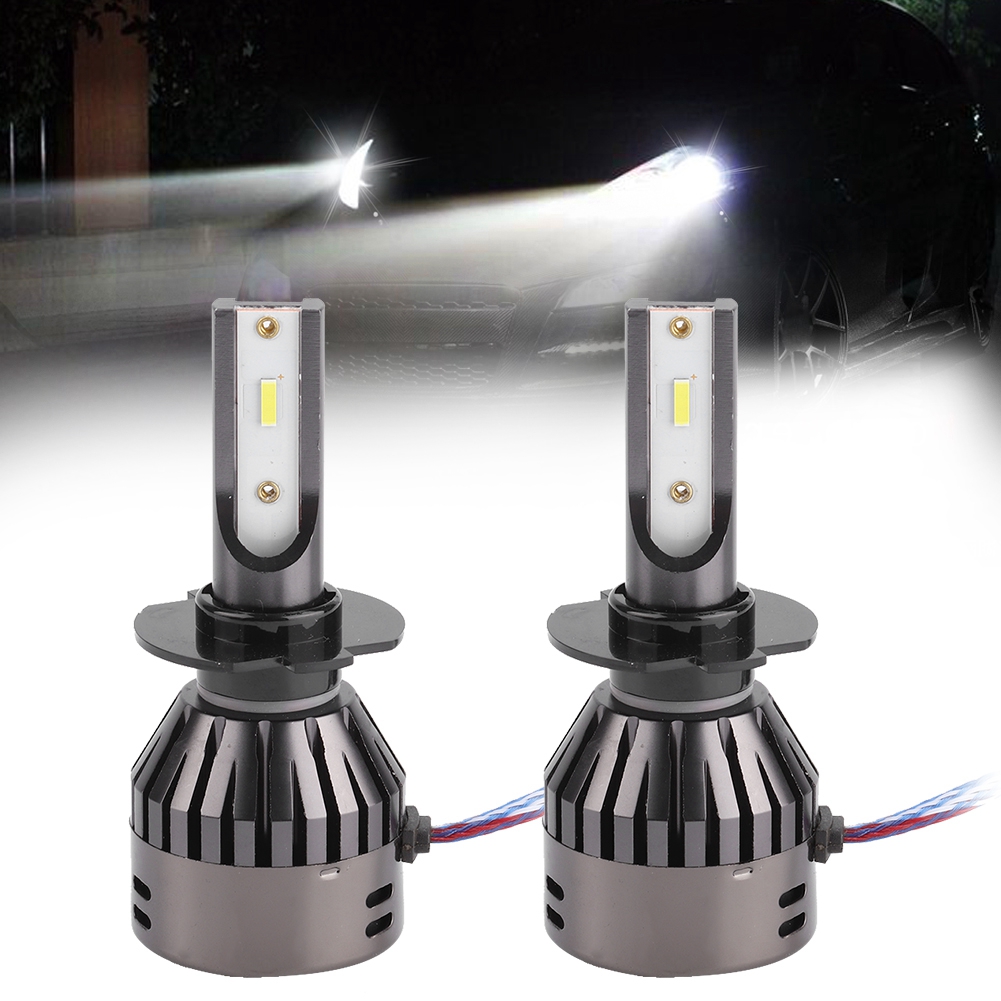 2er-pack H7 60w Weiße Led-lampen Für Autoscheinwerfer, Integrierte Fokuslinsen Mit Eingebautem Treiber
