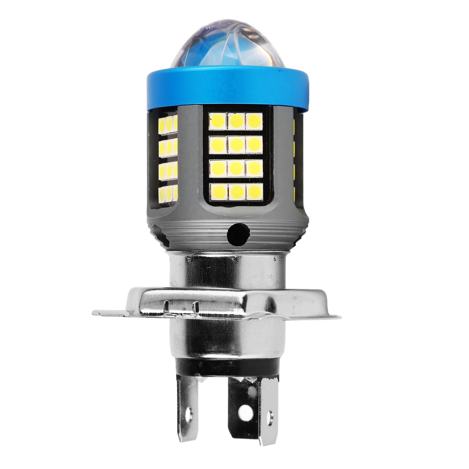 Superheller Weißer H4-led-motorradscheinwerfer, Hochsichtbare Frontlampe, Aluminiumlegierung, 2-teiliges Set, Breiter Lichtkegel