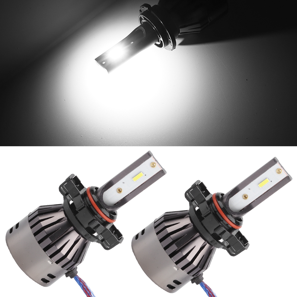 Set Mit 2 Weißen 60-w-led-autoscheinwerfern Mit Integriertem Super-spot Und Nebelscheinwerfern