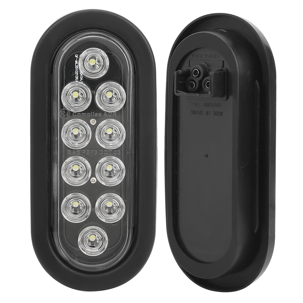 2 Stück 10-led-seitenmarkierungsleuchten, 15,2 Cm (6 Zoll), Oval, Ip67 Wasserdicht, Aufputzmontage, Für Lkw-anhänger, Weiß