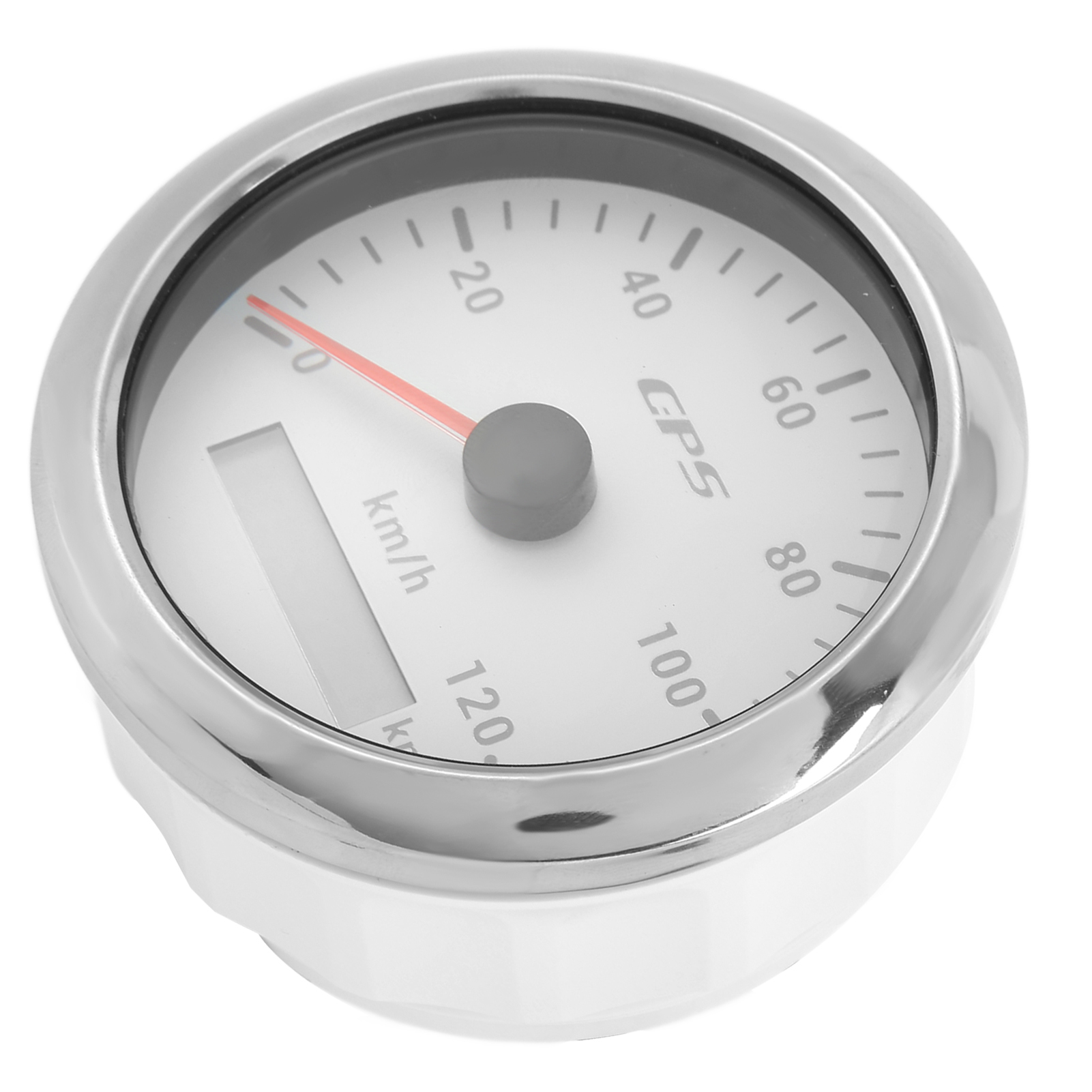 85-mm-marine-gps-tachometer Bis 120 Km/h Mit Kilometerzähler, 7-farbiger Hintergrundbeleuchtung Für Boot, Auto, Wohnmobil, Yacht – Weiß