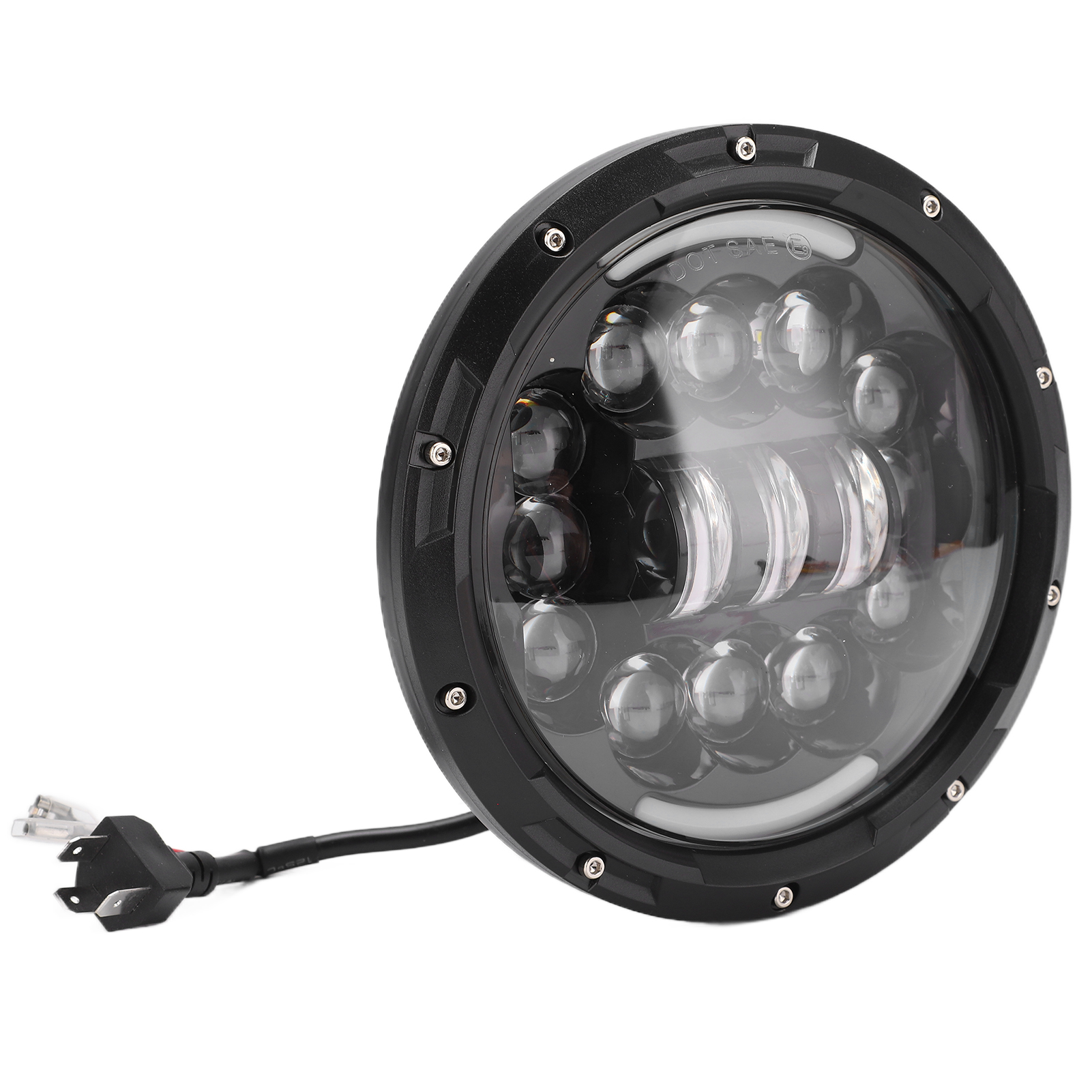 7-zoll-led-scheinwerfer, 75 W, Zweifarbig (weiß/gelb), Ip68 Wasserdicht, Ersatz Für Jeep Wrangler Tj 1997-2006