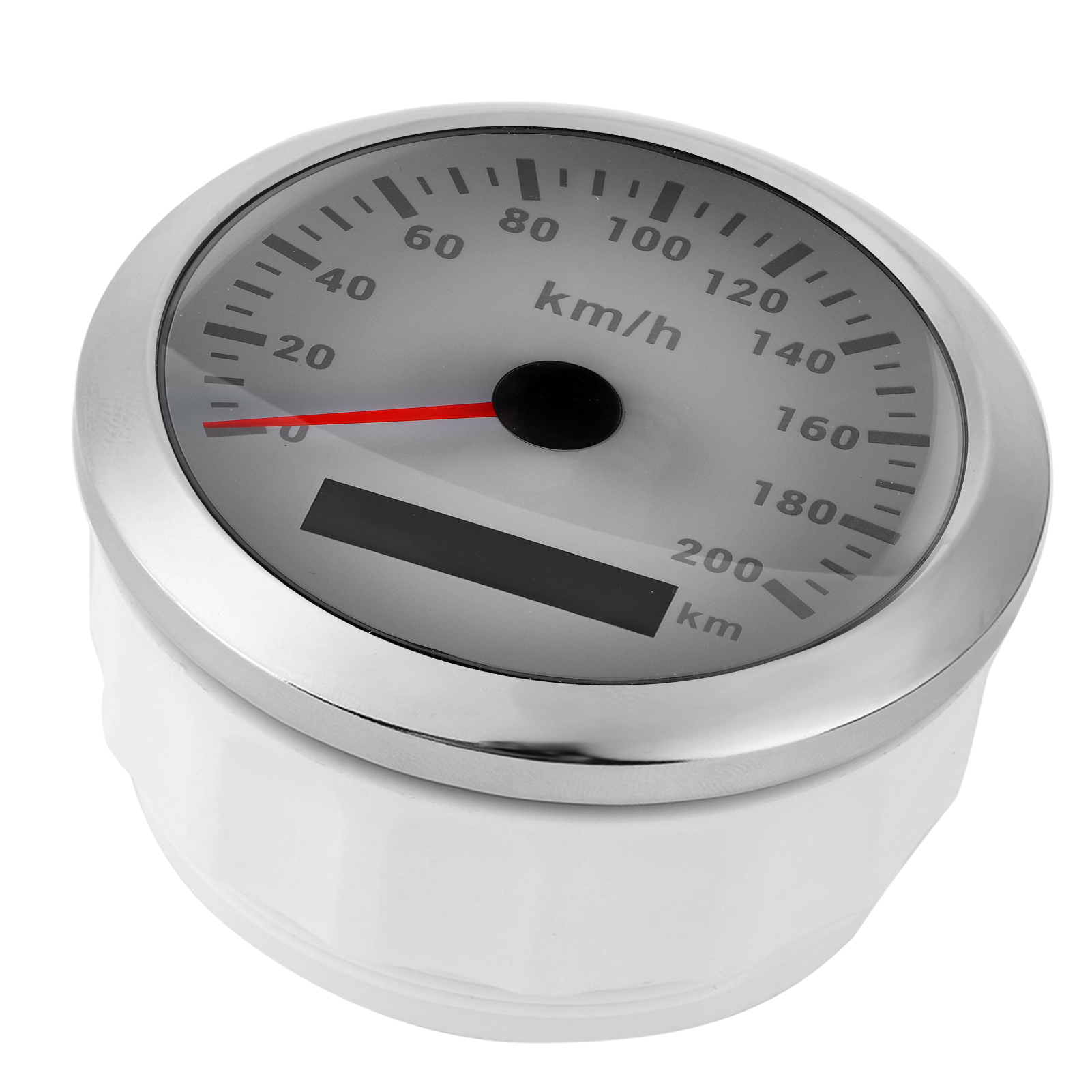 85-mm-gps-tachometer, 200 Km/h, Wasserdichter Kilometerzähler Für Boot, Auto, Yacht, Motorrad, Weißes Zifferblatt