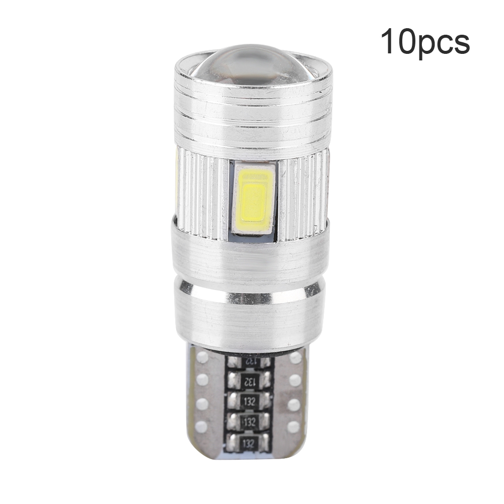 10er-pack T10 5630 6smd W5w Canbus-fehlerfreie Led-lampen, Kennzeichenbeleuchtung, Weiß
