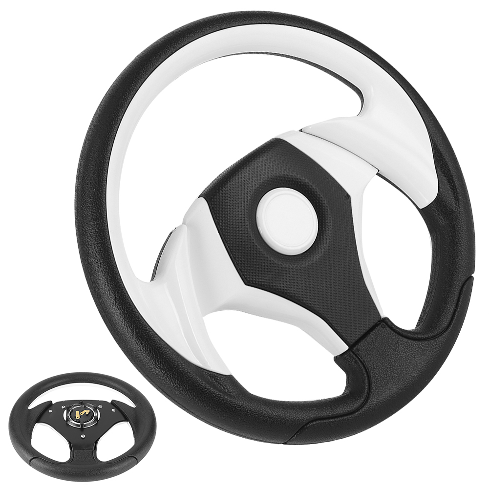 320 Mm / 12,5 Zoll Autolenkrad, 6-loch-befestigung, Universell, Auto-zubehör, Weiß