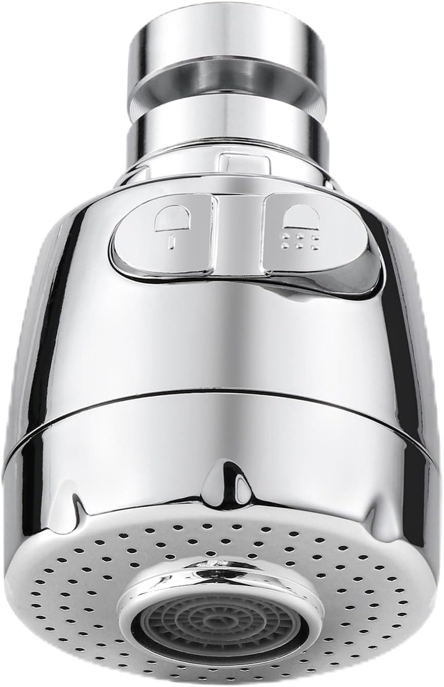 360°-wasserhahn-luftsprudler Mit 2 Modi, Küchen-luftsprudler Rotierender Sprühkopf Mit M22/m24-adapter, Spritzschutz Und Wassersparfilter Für Spüle, Waschbecken Und Badewanne