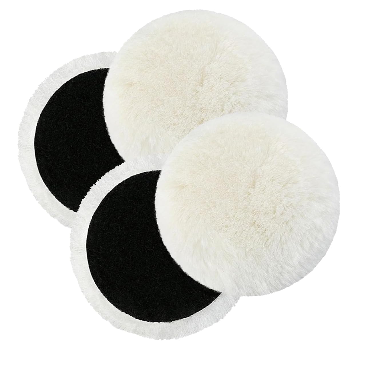 4-teiliges Set Polierpads Aus Lammwolle, 125 Mm, 125-mm-polierscheiben, 125-mm-polierscheiben Für Autopoliersets, Autopolitur Und Verschiedene Oberflächen