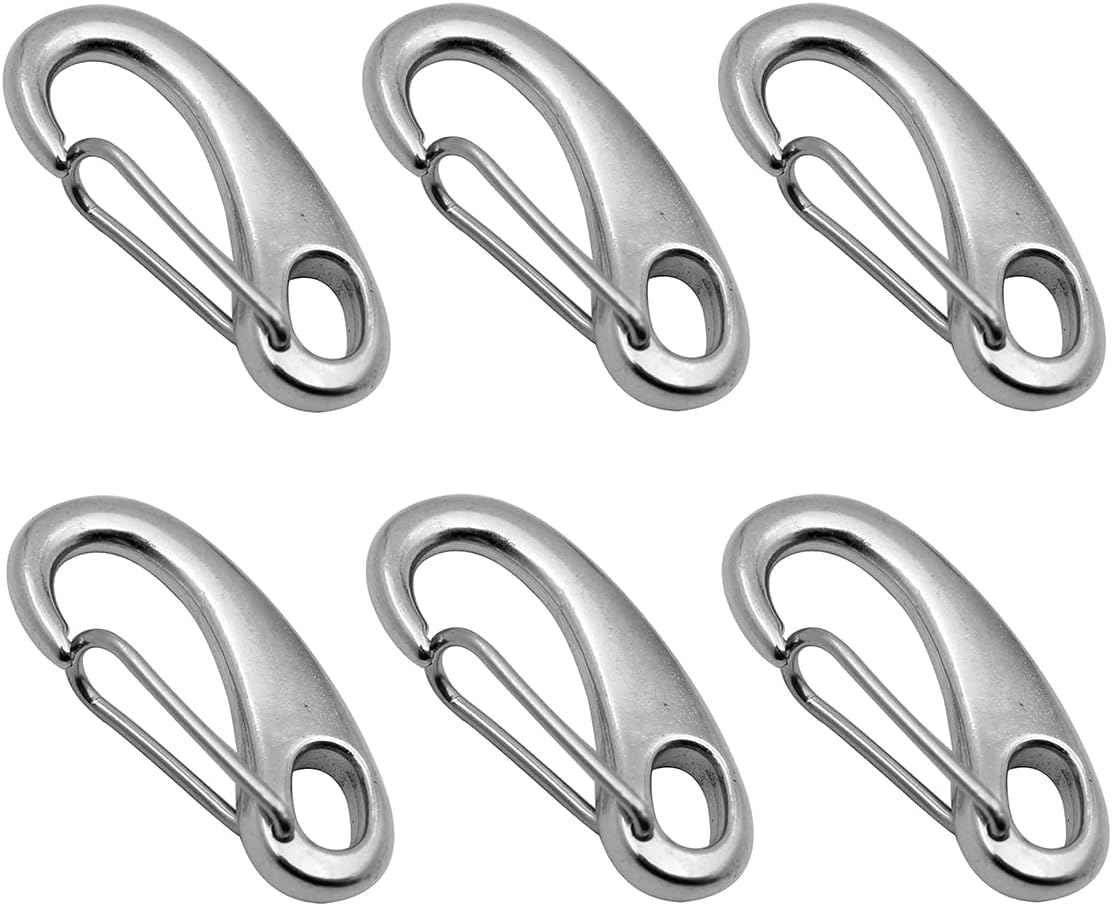 Kletterkarabiner, Edelstahl, Maximale Traglast 100 Kg, 50 Mm Federbelasteter Karabinerhalter Für Camping, Wandern Und Outdoor-aktivitäten