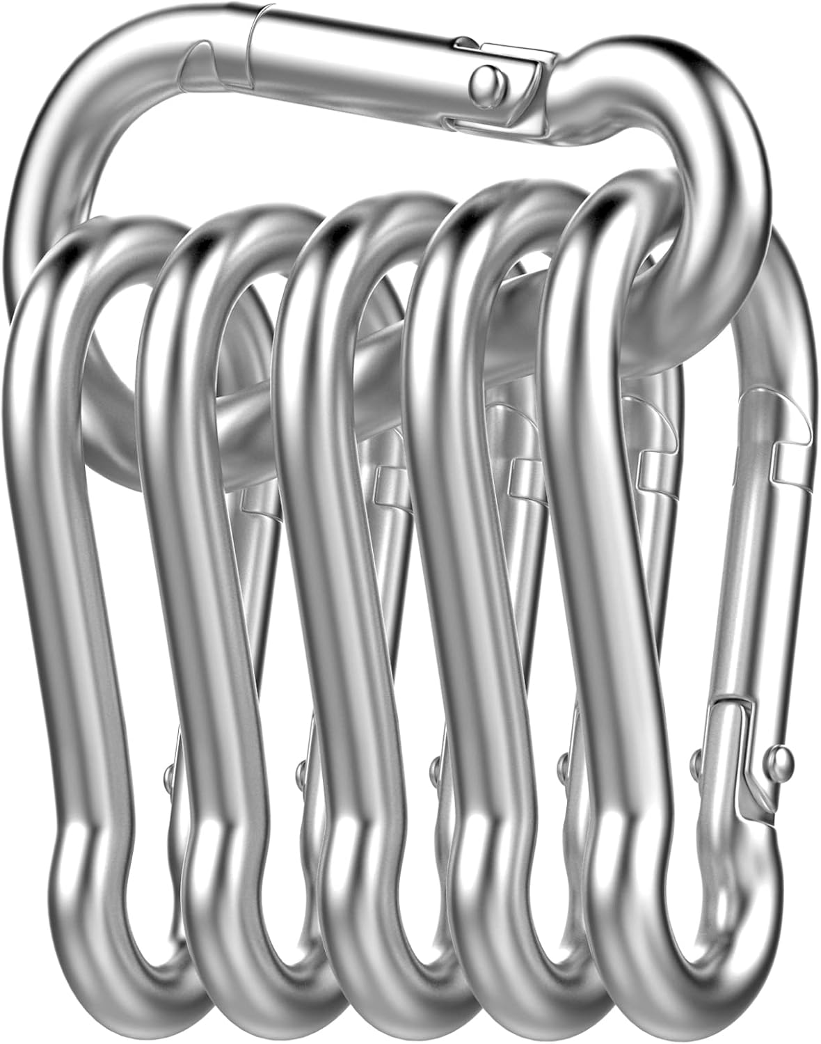 Karabiner, Federbelastete Karabiner Aus Edelstahl 304 – 6 Stück