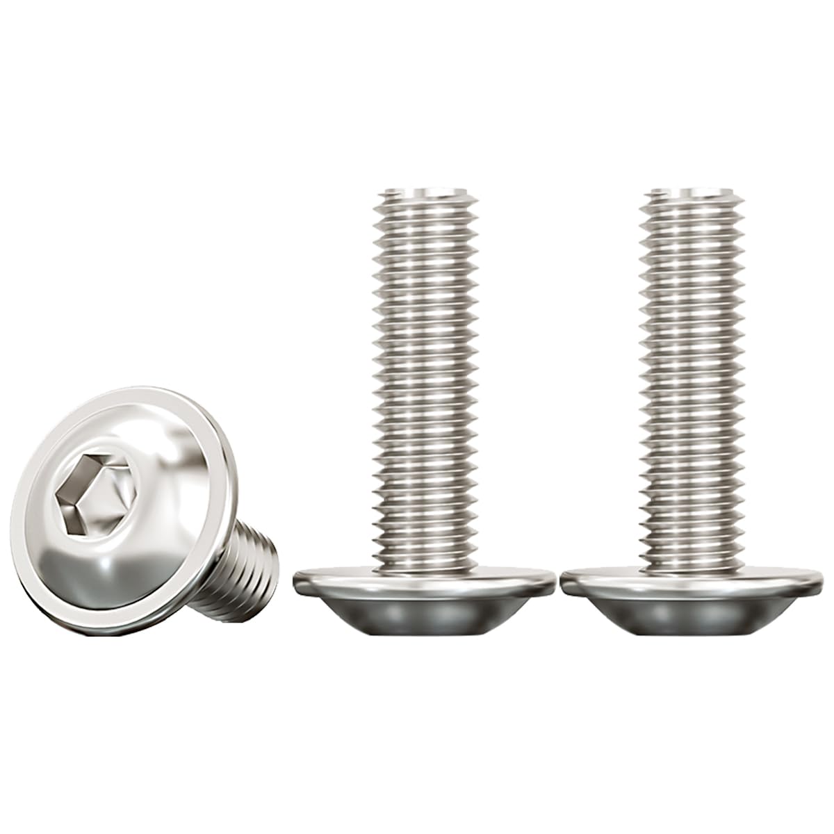 Zylinderschraube Mit Innensechskant, M6x20 Mm Flanschschraube, Edelstahl A2 V2a, Sechskantschraube Für Mechanische Verbindungen, 20 Stück
