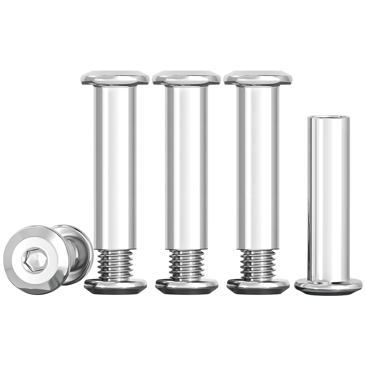 10 Stück M5x30mm Möbelverbindungsschrauben, Schrankverbinder, A2 V2a Edelstahl, Montageschrauben Für Möbel, Schränke, Holztische
