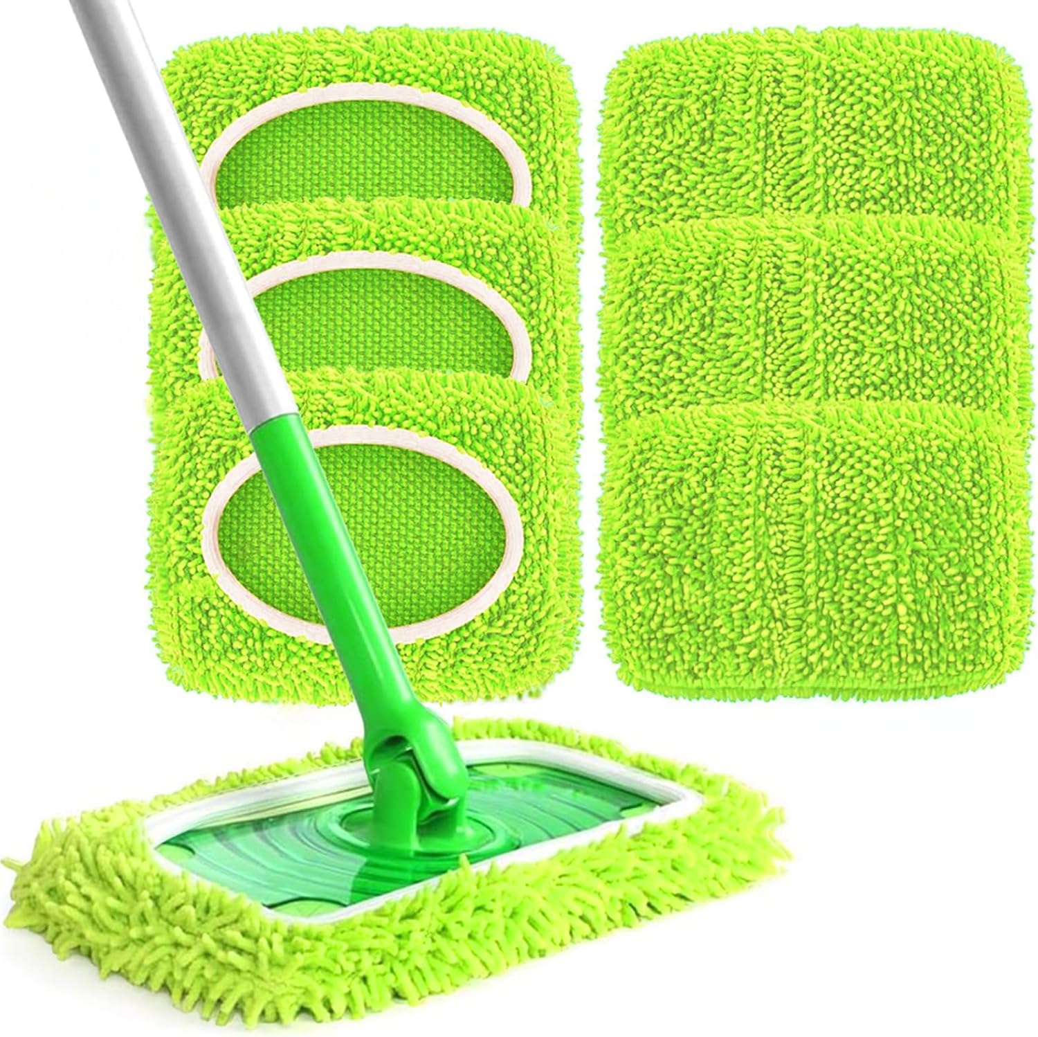 6 Wiederverwendbare Mikrofaser-mopp-lingetten
