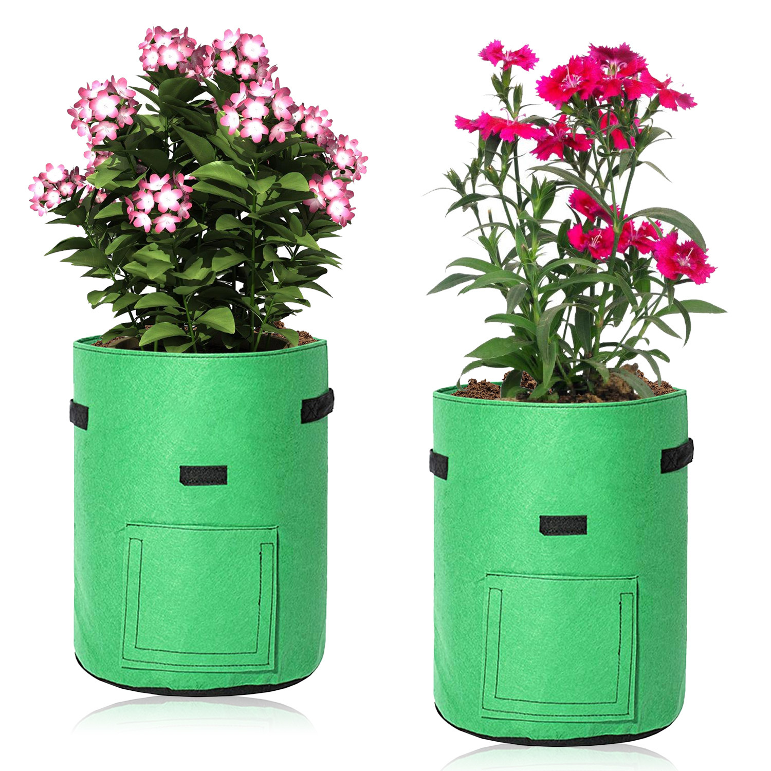 Jiubiaz 30er Set Pflanzsäcke 26,5 L Aus Vlies Mit Sichtfenster & Griffen, Kartoffel-pflanztaschen Für Gemüse, Balkon & Garten