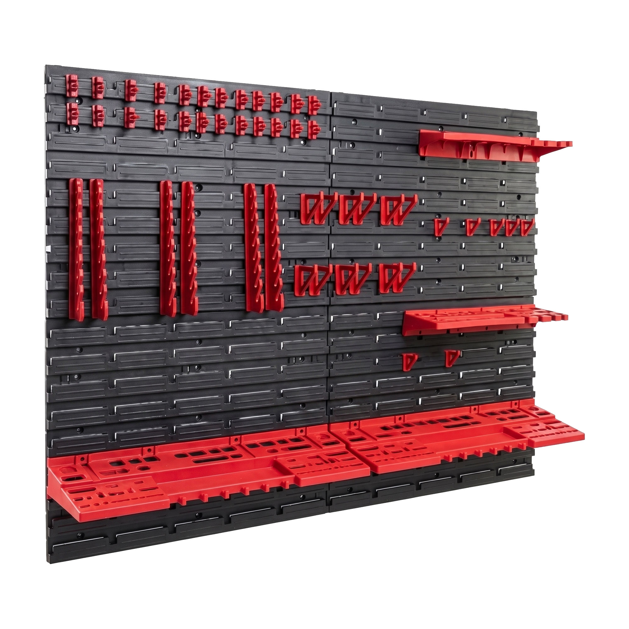 Peg Medium - 4 Lochplatten Werkzeugwand Für Werkstatt 68-teilig Werkzeughalter Wandorganizer Aus Schwarzem Metall
