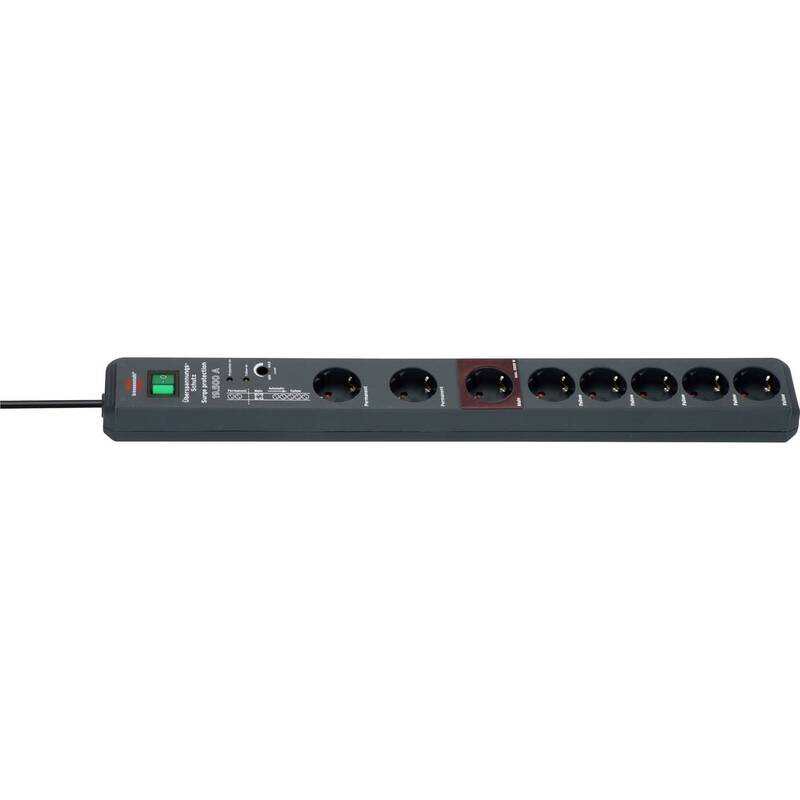 [neuwertig] B-ware Brennenstuhl Secure-tec 19.500a Master/slave Steckdosenleiste 8-fach Anthrazit