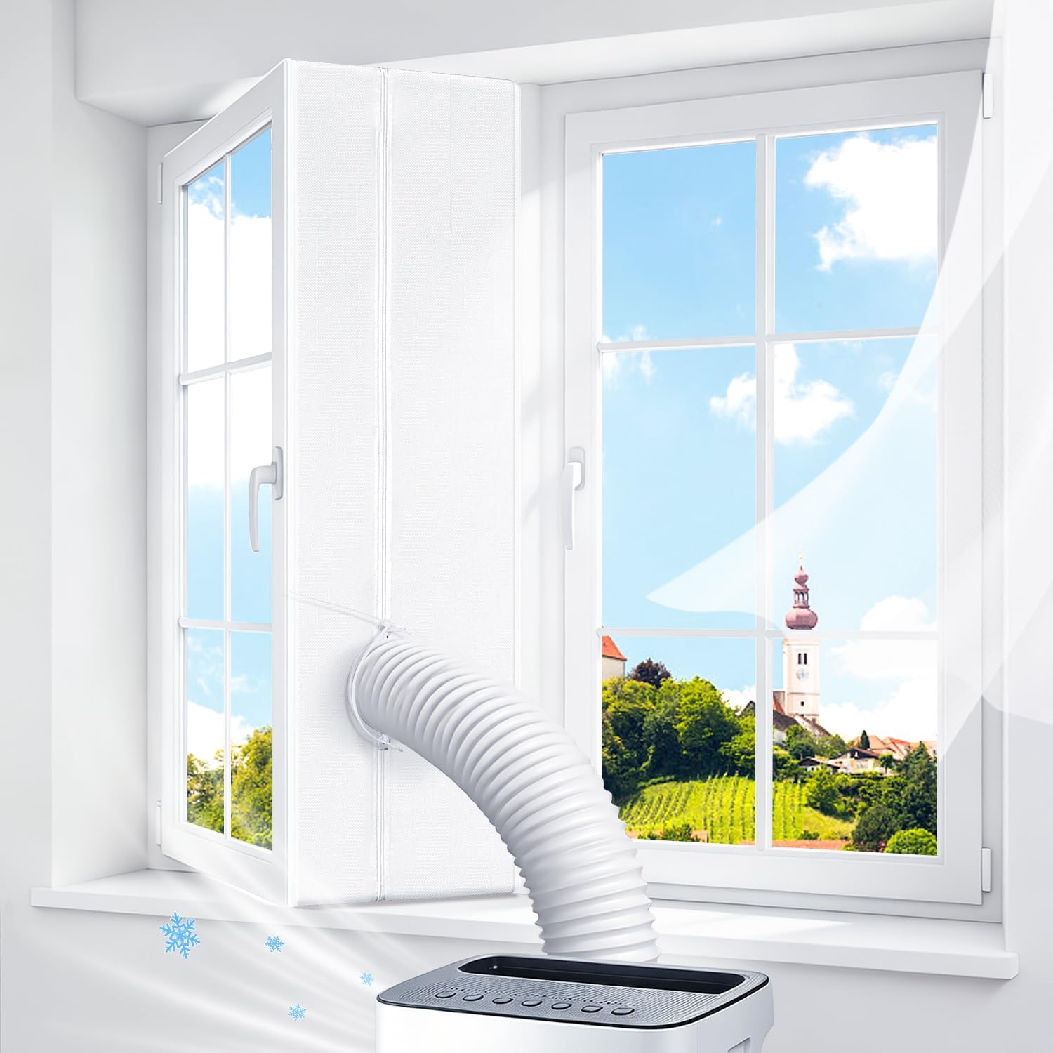 Dichtungssatz Für Klimaanlagen, Dichtungssatz Für Mobile Klimageräte, 400 Cm Dichtungssatz Für Klimaanlagentüren Und -fenster. Kompatibel Mit Allen Mobilen Klimageräten Und Wäschetrocknern.