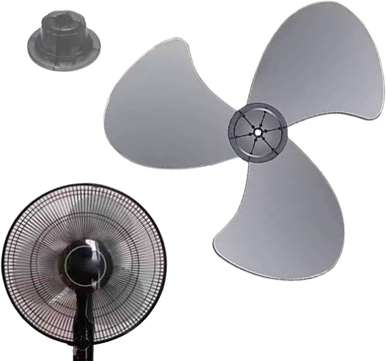 40 Cm Universal-ventilatorpropeller 3-blatt-ersatz-ventilatorflügel – Universelle Elektrische Ventilatoren Mit Mutternabdeckung Für Wand-, Stand-, Tisch- Und Schreibtischventilatoren