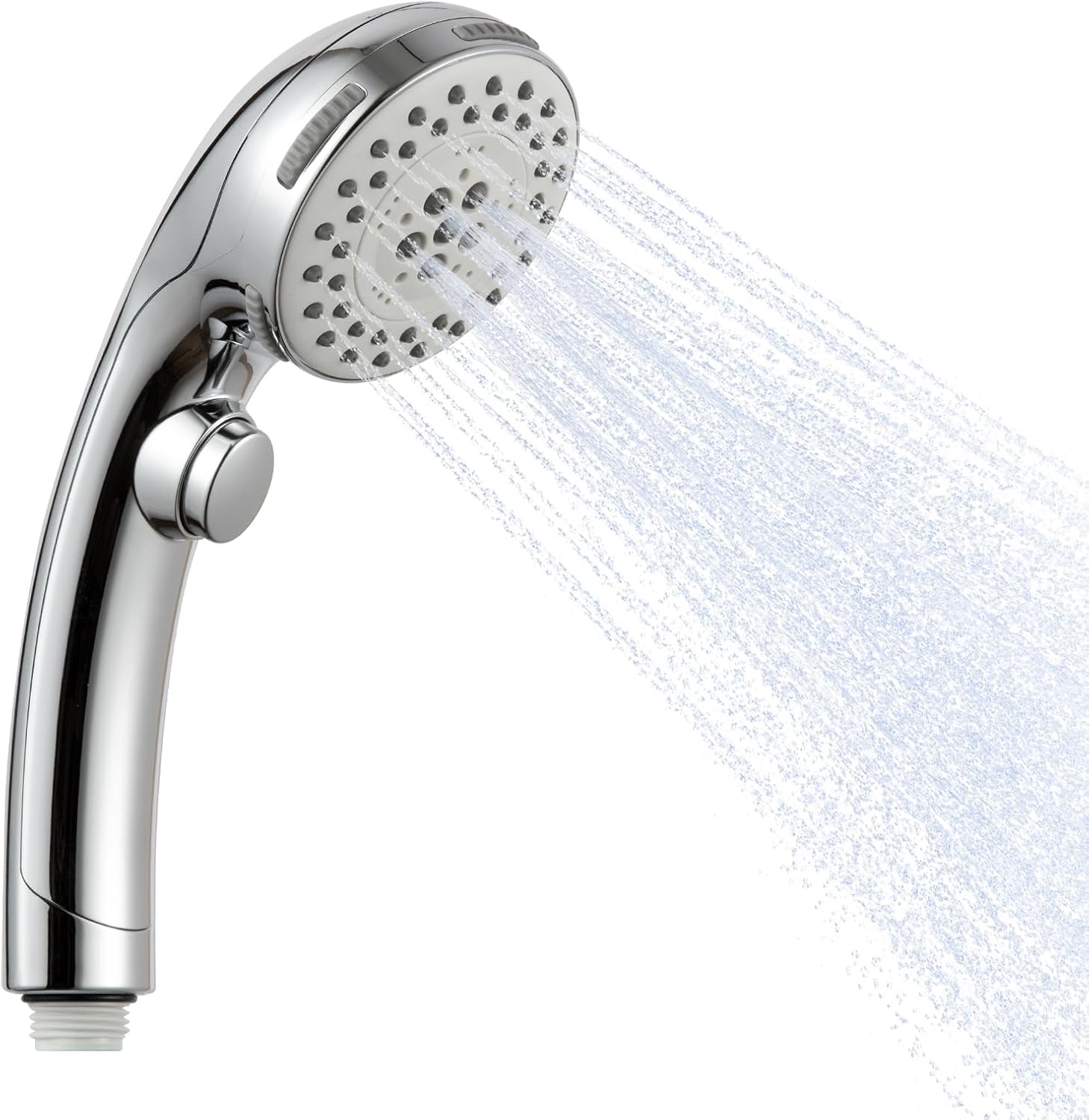 Duschkopf Mit 5 Strahlarten Und Pausenfunktion, Chrom Antikalkend, Wassersparend, Hochdruck-duschkopf, Ideal Fürs Badezimmer, Universeller Ersatz