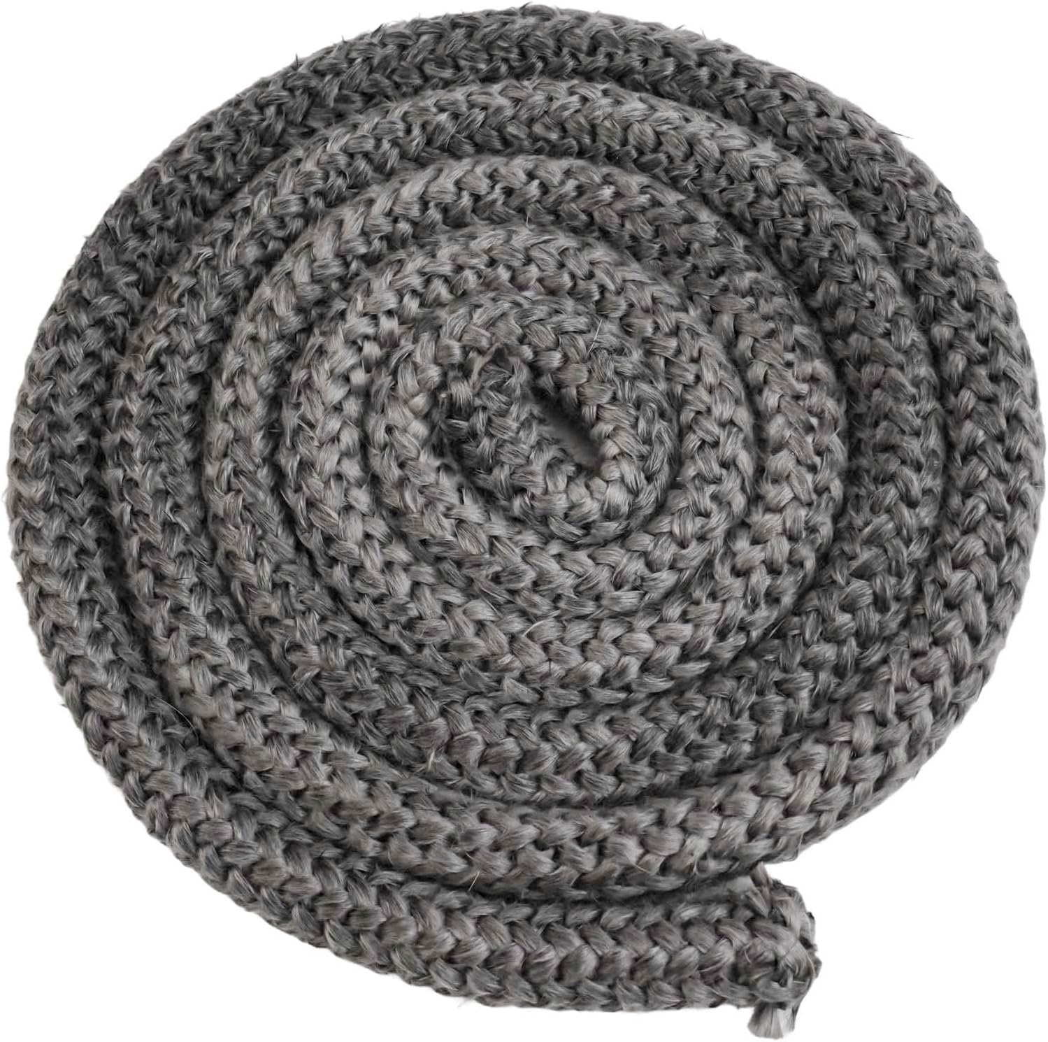 Schwarze Glasfaserseildichtung (18 Mm X 2 M) Für Holzofentüren, Hochtemperaturdichtung Für Schornsteine, Heizkessel Und Öfen