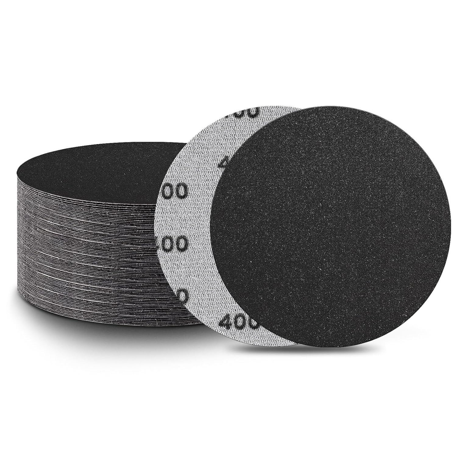 100er-packung Schleifscheiben (75 Mm, Körnung 400) Mit Verriegelungsmechanismus Rundes Siliziumkarbid-schleifpapier Für Holz, Metall Und Kfz-bearbeitung