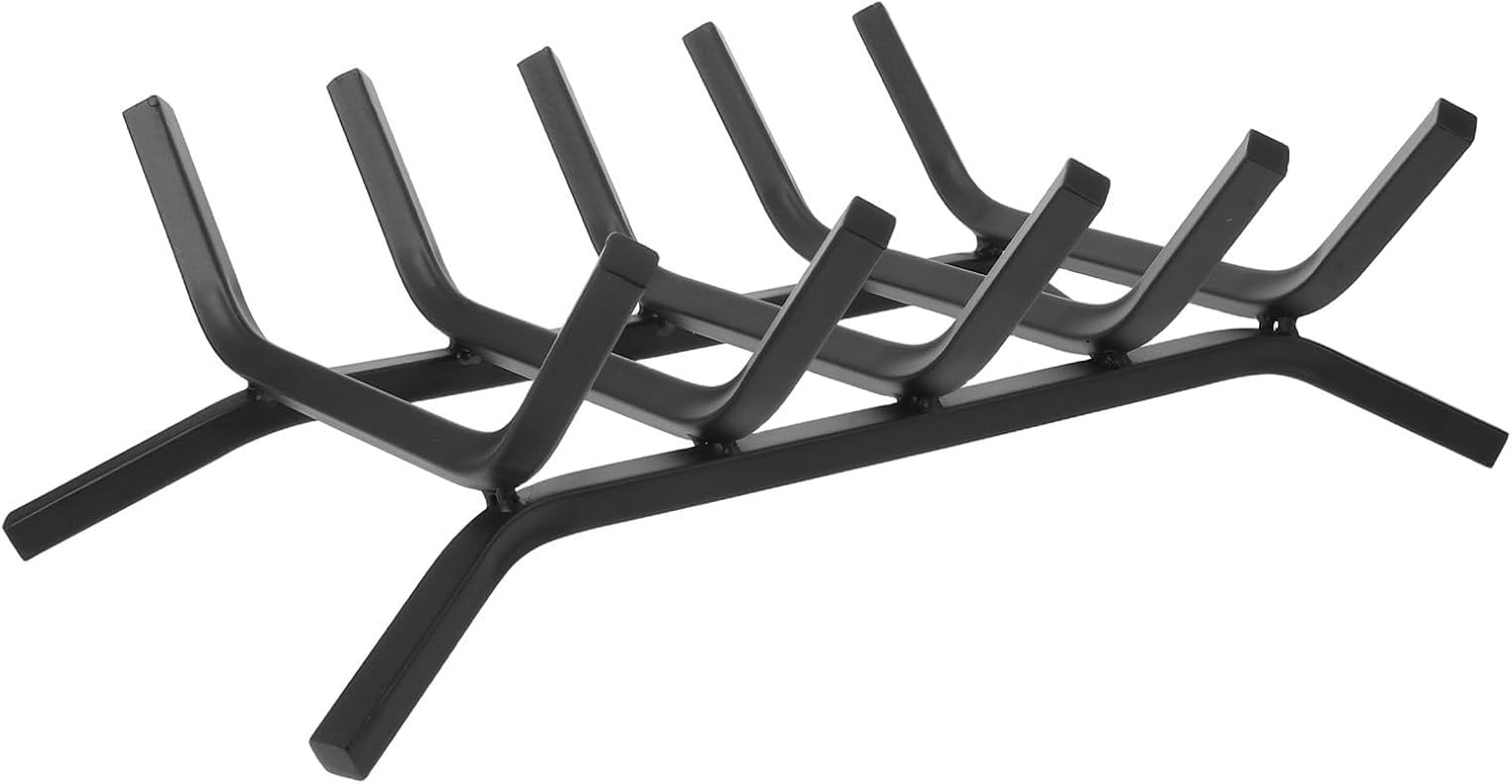 Support En Métal Robuste Pour Porte Bûches Cheminée Noir, Construction Solide Et Entretien Facile, Pour Rangement Bois De Chauffage Intérieur