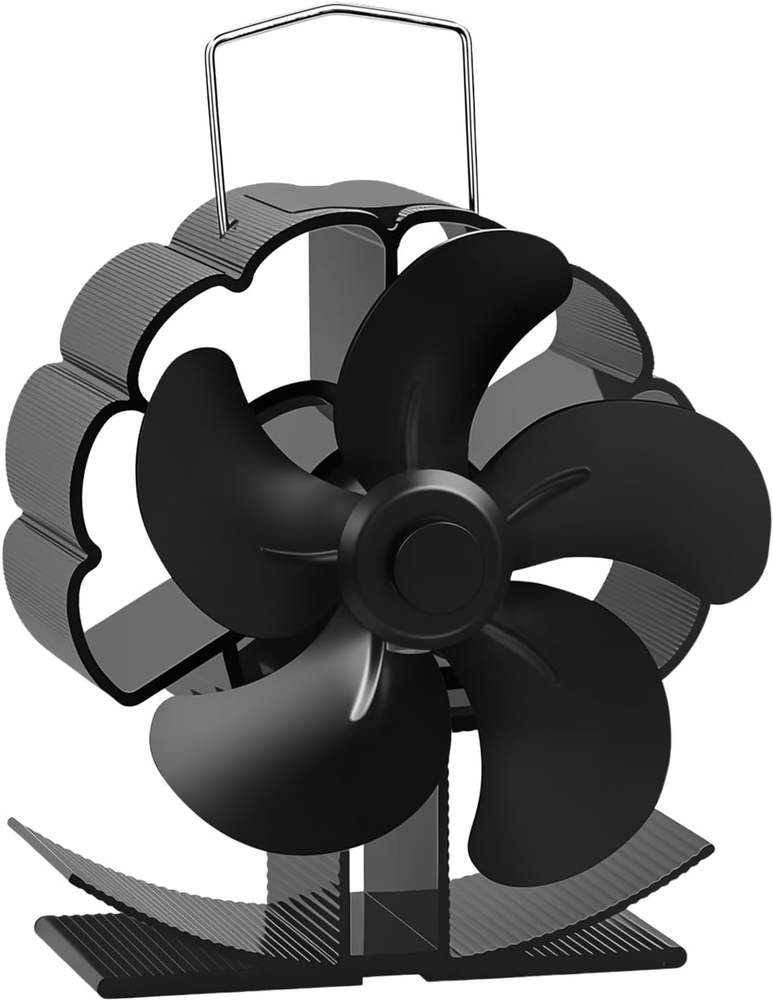 Kaminofenventilator Mit 5 Flügeln, Wärmebetrieben, 12,7 X 11,7 Cm, Geräuschlos, Stromlos, Zubehör Für Holzöfen, Kamine, Gasöfen Und Brennholz