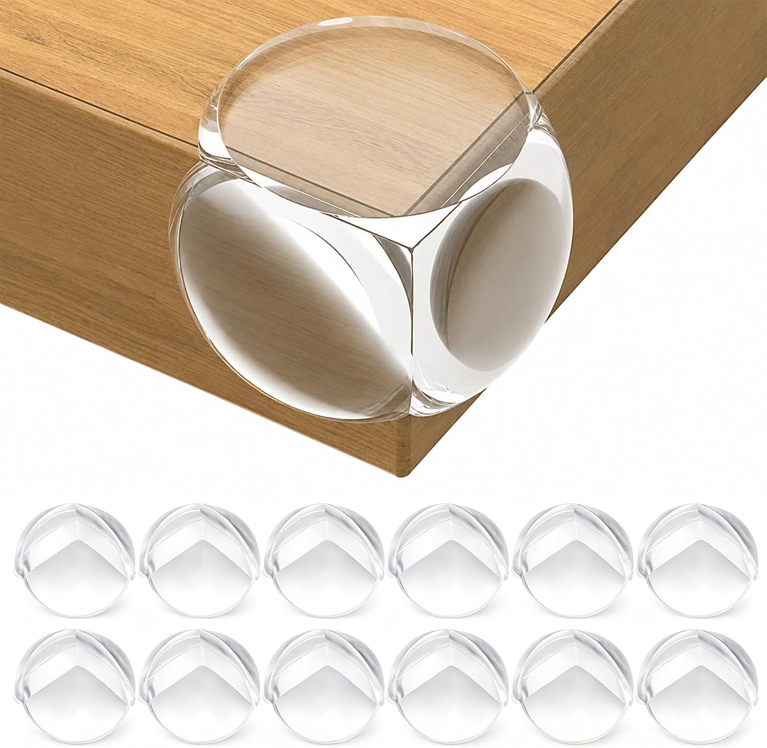 12-teiliges Set Babytisch-eckenschützer, Transparente, Hochelastische Tischkantenschoner Für Schreibtische, Kinderbetten, Kamine Und Runde Tische
