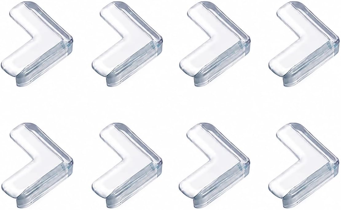 Set Mit 8 Transparenten Eckenschützern Für Möbel – Selbstklebendes Silikon – Eckenschützer Für Babys – Schützt Babys Vor Scharfen Ecken – Transparente Eckenschützer – Für Verschiedene Möbelstücke