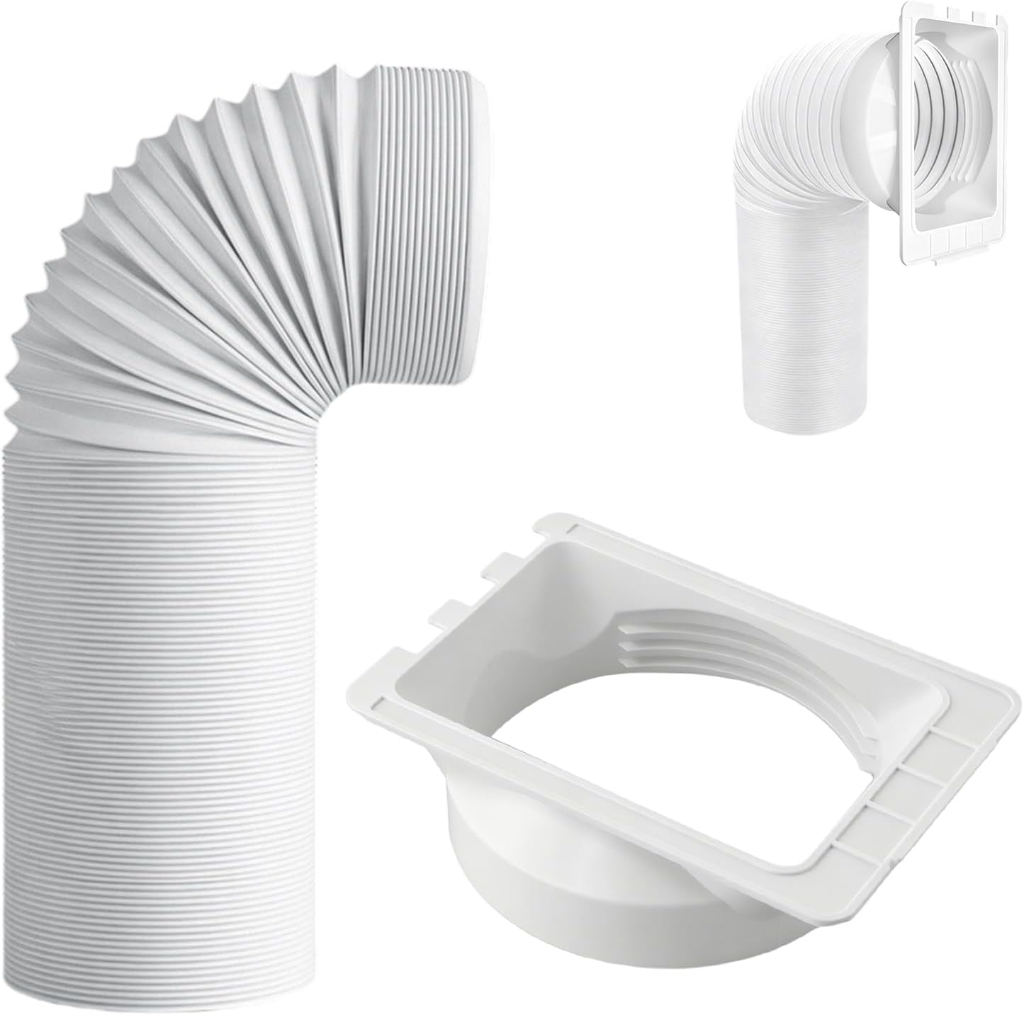 150-mm-schlauch Für Tragbare Klimaanlagen Und Vierkant-anschlussset, Erweiterbarer Adapter, Abluftschlauchkupplung Für 150 Cm Bis 250 Cm (kupplung + 150-cm-rohr)