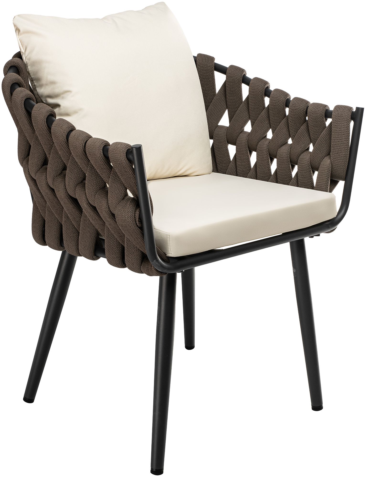 Gartensessel Naxos Taupe Mit Sitzkissen Creme