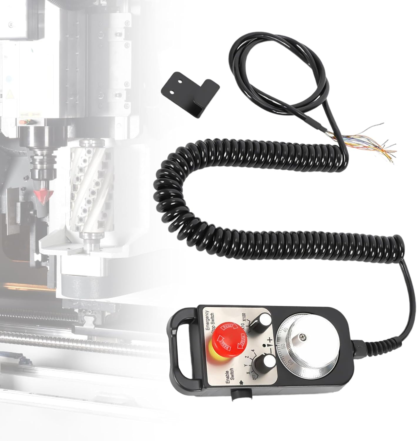 Impulsgenerator, Universal 4-achse Mpg Anhänger Handrad Controller Mit Not-aus, Linientreiber Elektronisches Handrad Für Cnc Fräsmaschine