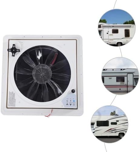 Wohnmobil-dachventilator, Rv Dachventilator, Wohnmobildach Abluftventilator Mit Fernbedienung, Regensensor, Sprachsteuerung Weiß 1200rpm 12v