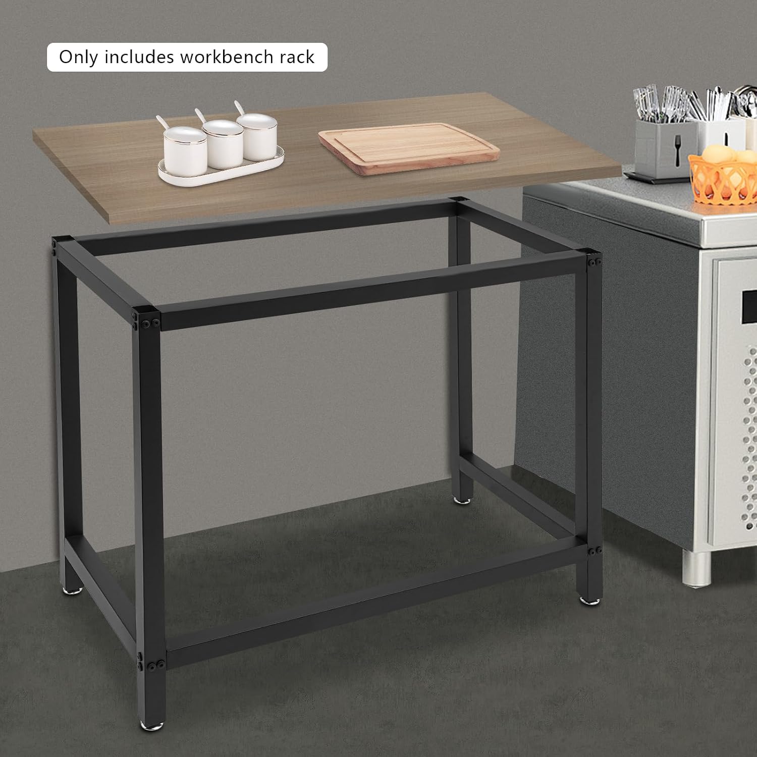 Werkbank Gestell Tischgestell Tisch Untergestell - 100 X 50 X 80 Cm Werkbankgestell Möbelrahmen Werkbankuntergestell, Für Tischplatten Wie Marmor Und Glas, Tragfähigkeit 100kg