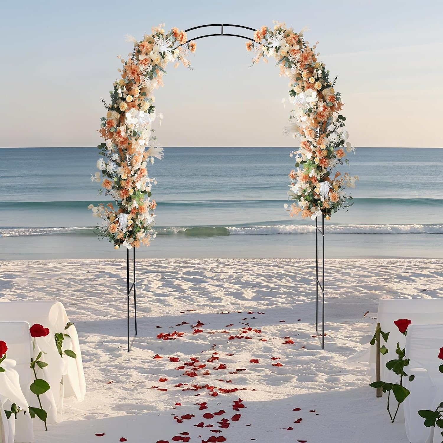 4 Stück Rosenbogen Für Hochzeiten Metall Gartenbogen Pflanzenständer Rankhilfe Kletterpflanzen Für Klettergerüst Gartendekoration 240 X 140 X 38 Cm