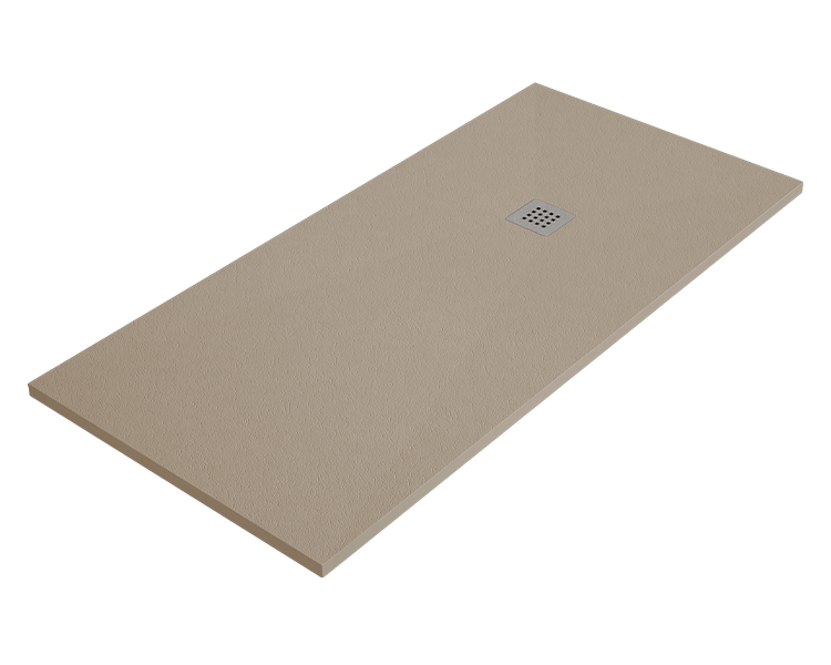 Duschwanne Ardesia 90x180 Cm Leder Edelstahlgitter