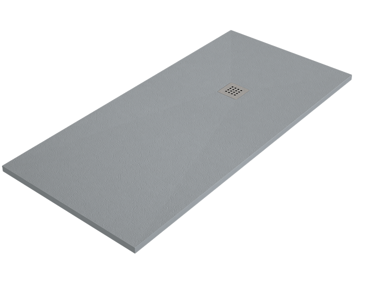Duschwanne Ardesia 80x170 Cm Zement Edelstahlgitter
