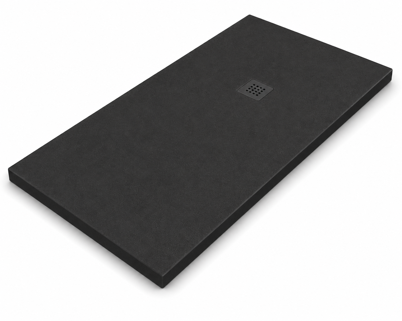 Duschwanne Ardesia 90x100 Cm Schwarz Gitter Schwarz