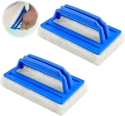 Set Mit 2 Poolreinigungsbürsten – Zum Entfernen Von Poolflecken Und Moos – Blau